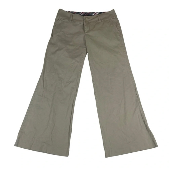 Delia’s Alexa wide leg khaki chino pants work trousers women’s size 11/12 short - Picture 1 of 7